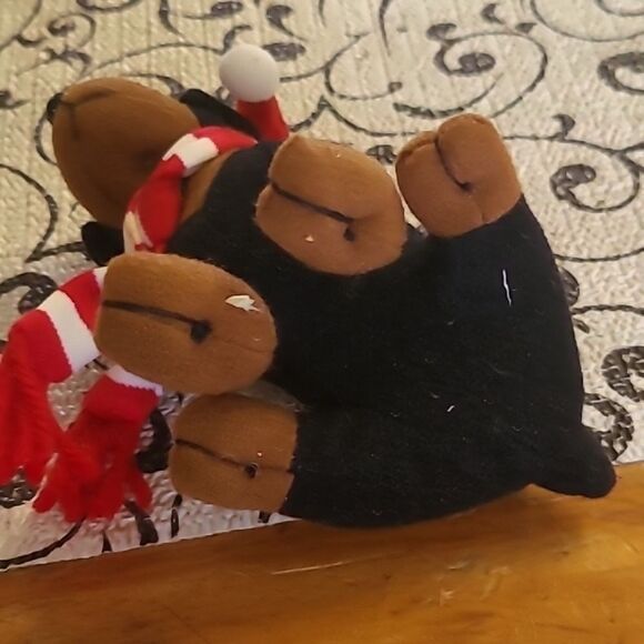Festive Rotweiler Plush Ornament with Santa Hat - Picture 6 of 6